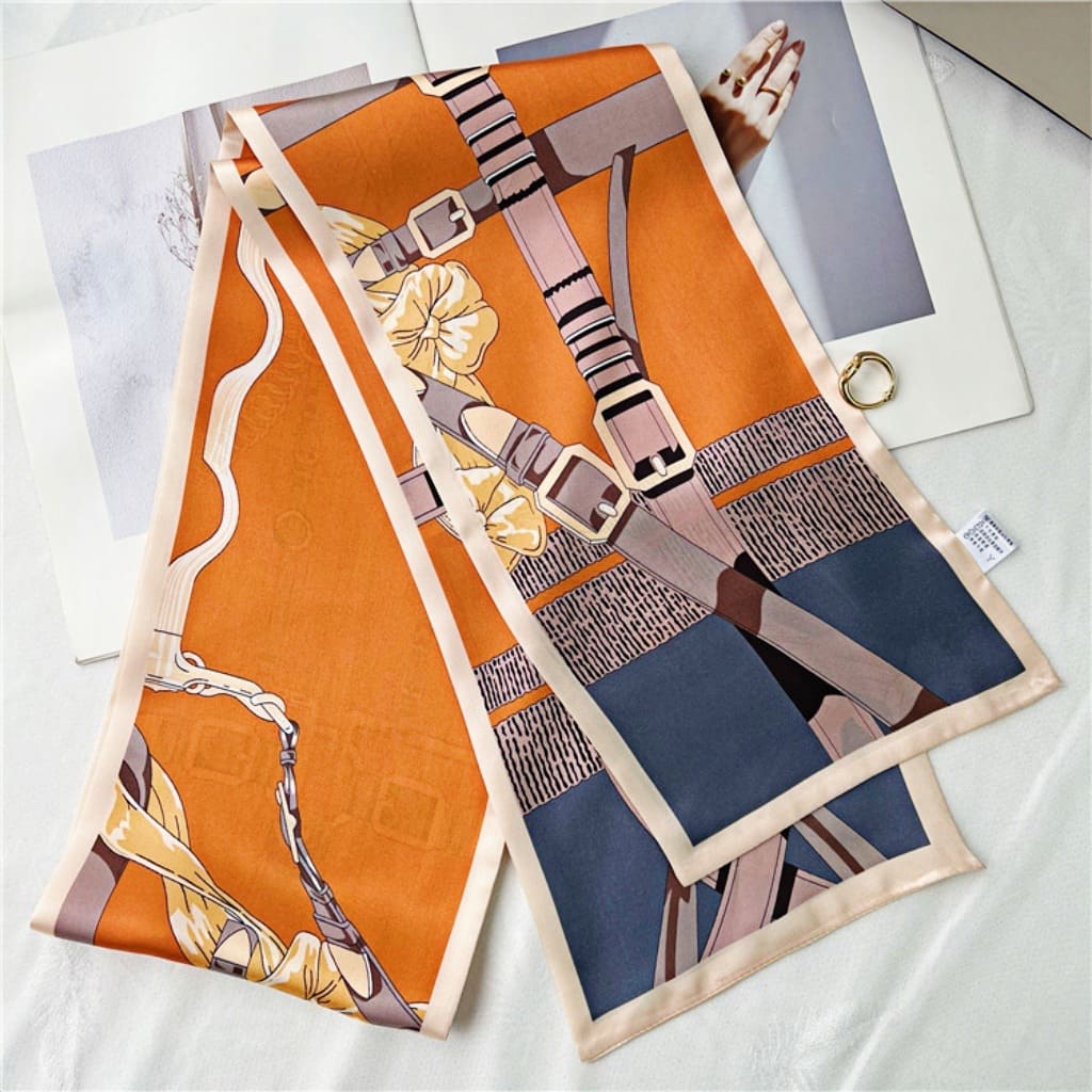 MaraSilk Pure Mulberry Silk Scarf - Ribbon Satin MS691