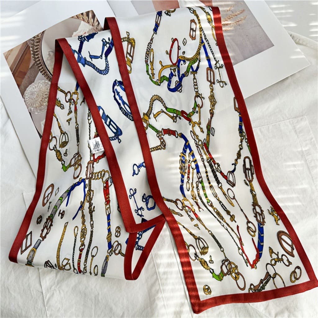 MaraSilk Pure Mulberry Silk Scarf - Ribbon Satin MS694