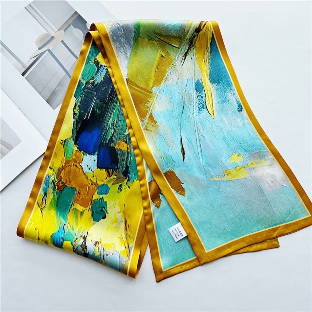 MaraSilk Pure Mulberry Silk Scarf - Ribbon Satin MS700