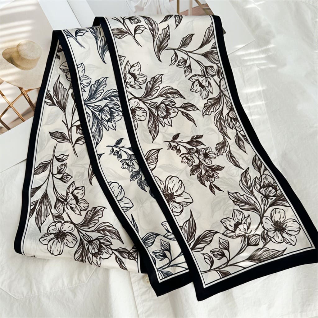 MaraSilk Pure Mulberry Silk Scarf - Ribbon Satin MS703