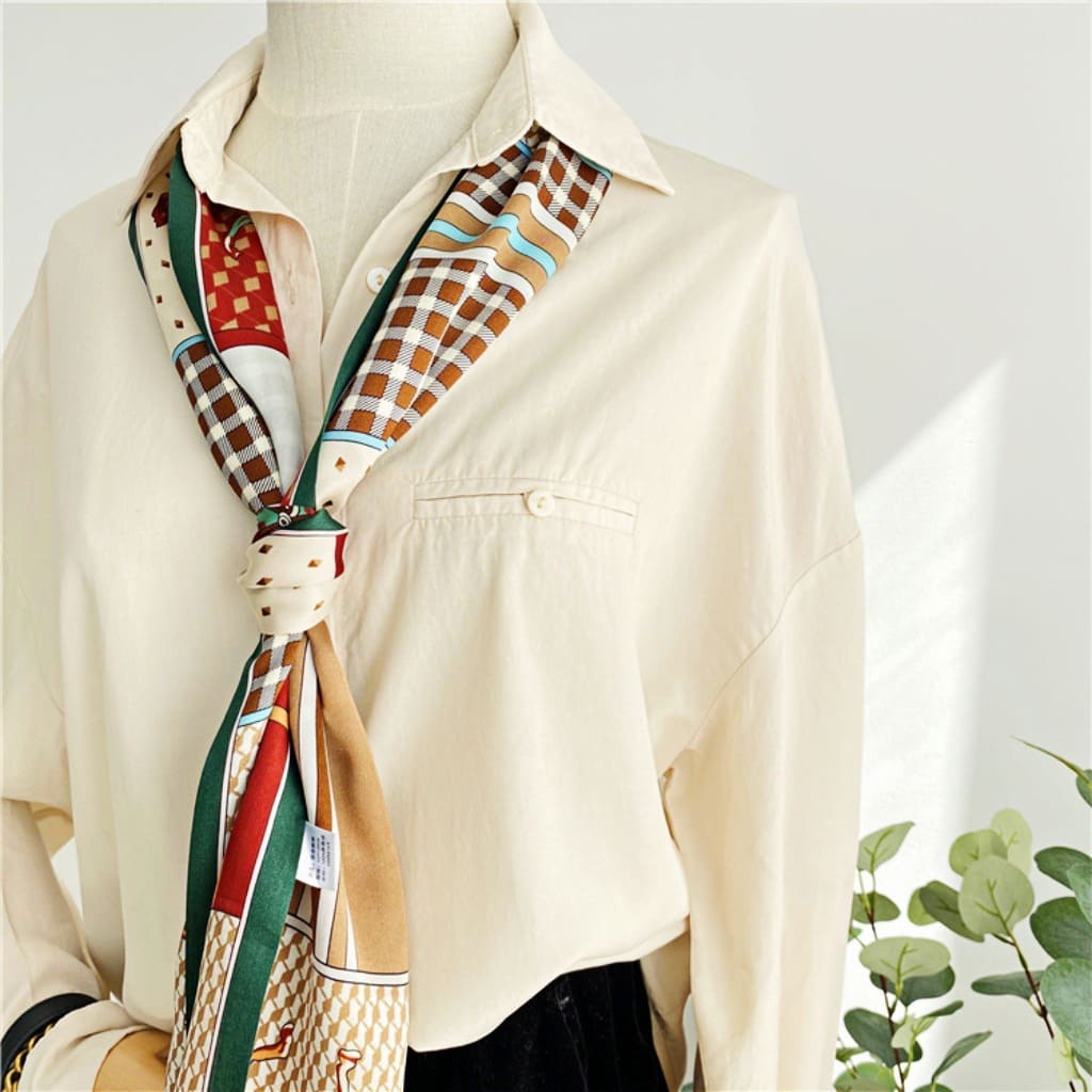 MaraSilk Pure Mulberry Silk Scarf - Ribbon Satin MS707