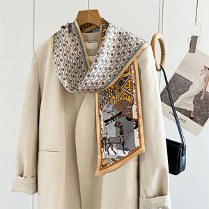 MaraSilk Pure Mulberry Silk Scarf - Ribbon Satin MS708