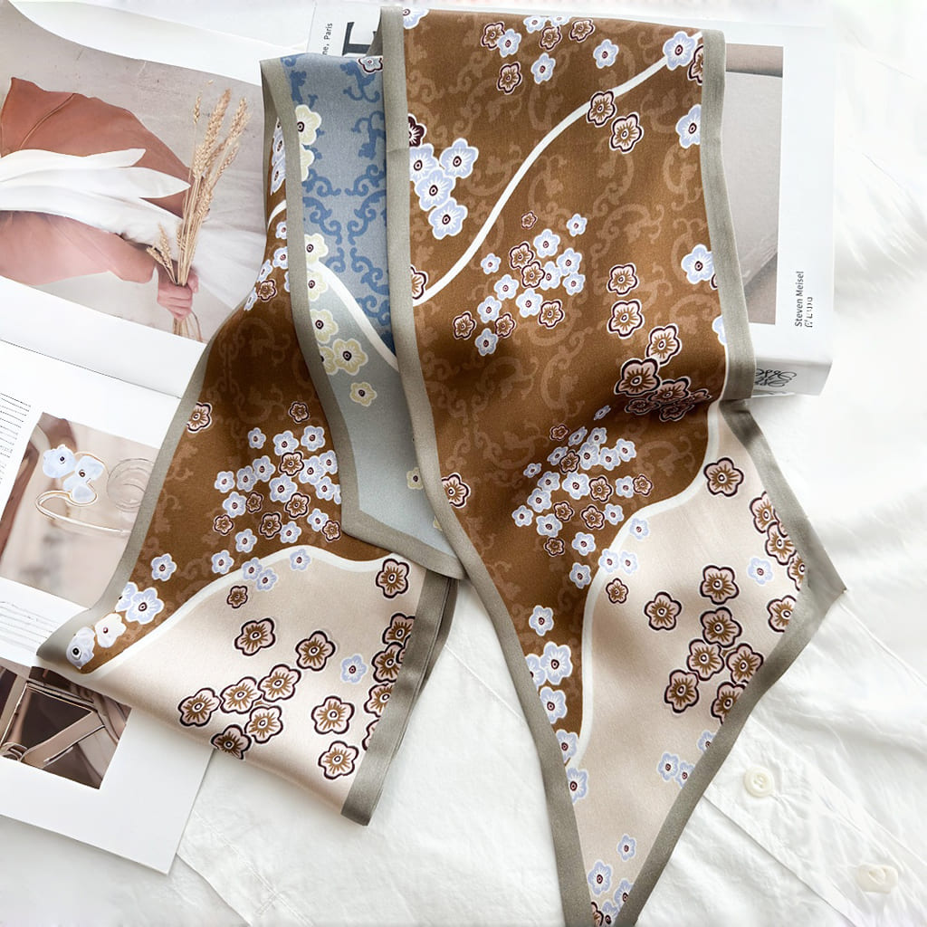 MaraSilk Pure Mulberry Silk Scarf - Ribbon Satin MS735