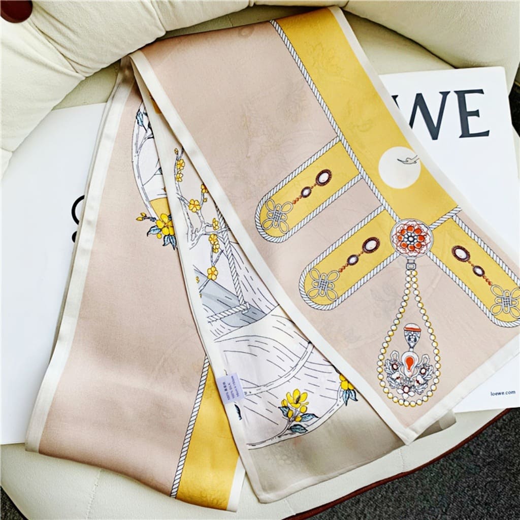 MaraSilk Pure Mulberry Silk Scarf - Ribbon Satin MS743