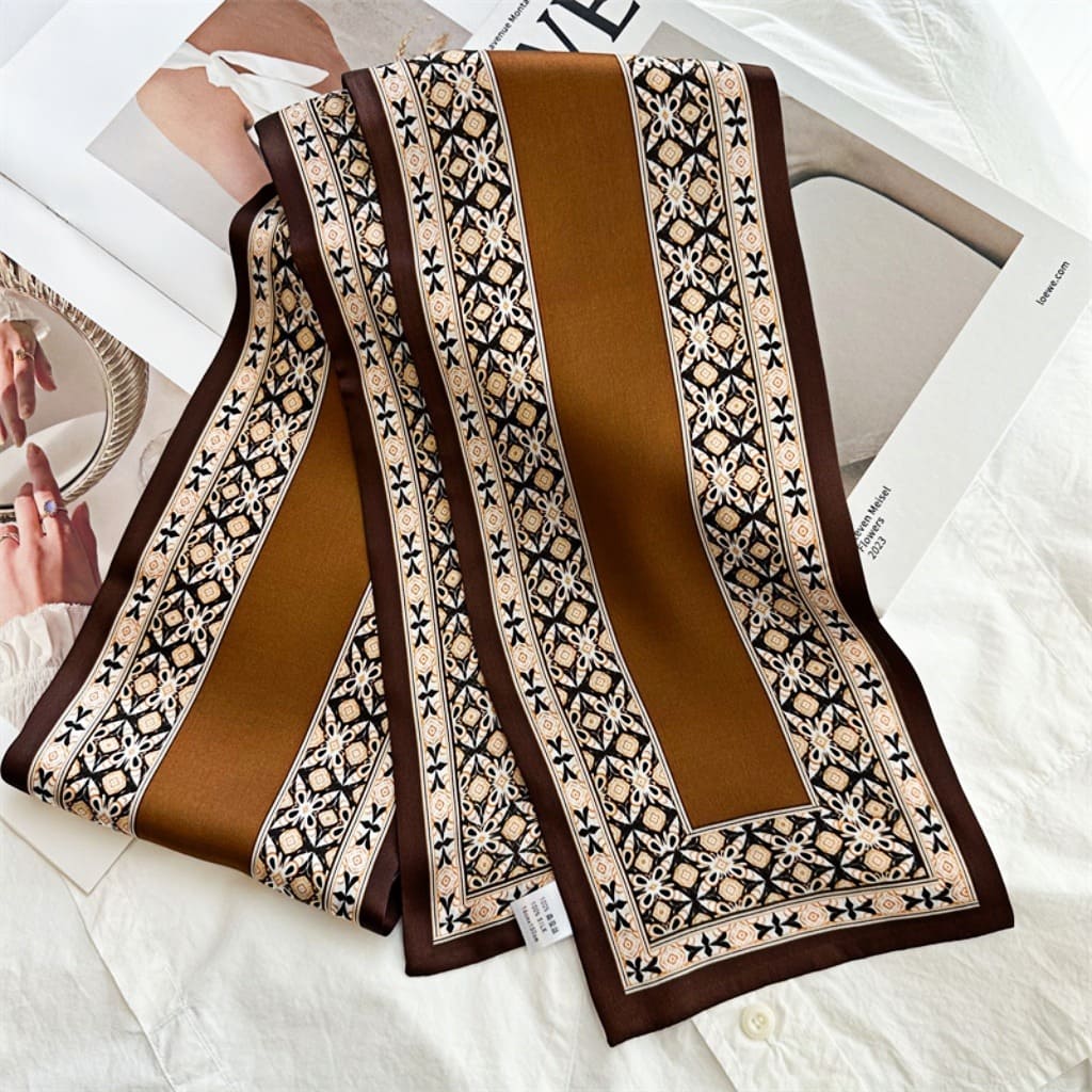 MaraSilk Pure Mulberry Silk Scarf - Ribbon Satin MS746