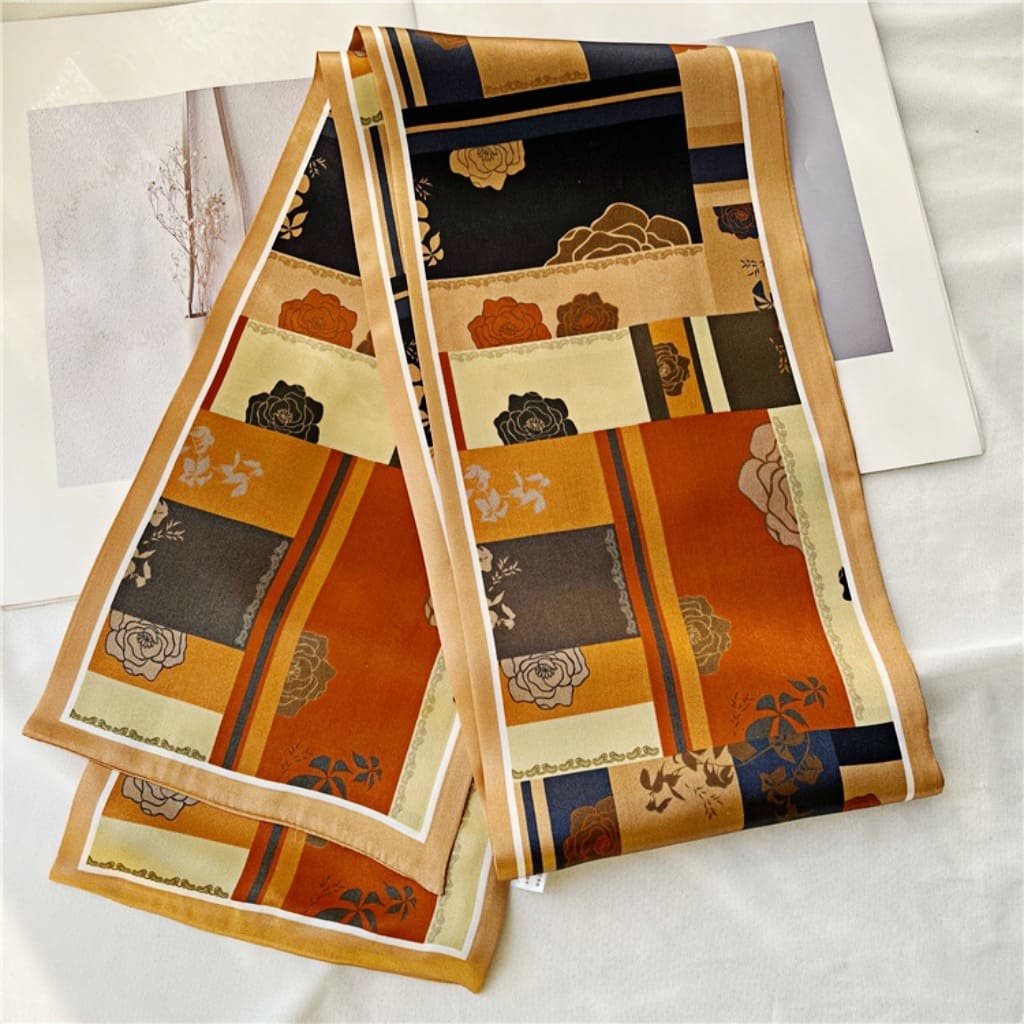 MaraSilk Pure Mulberry Silk Scarf - Ribbon Satin MS754