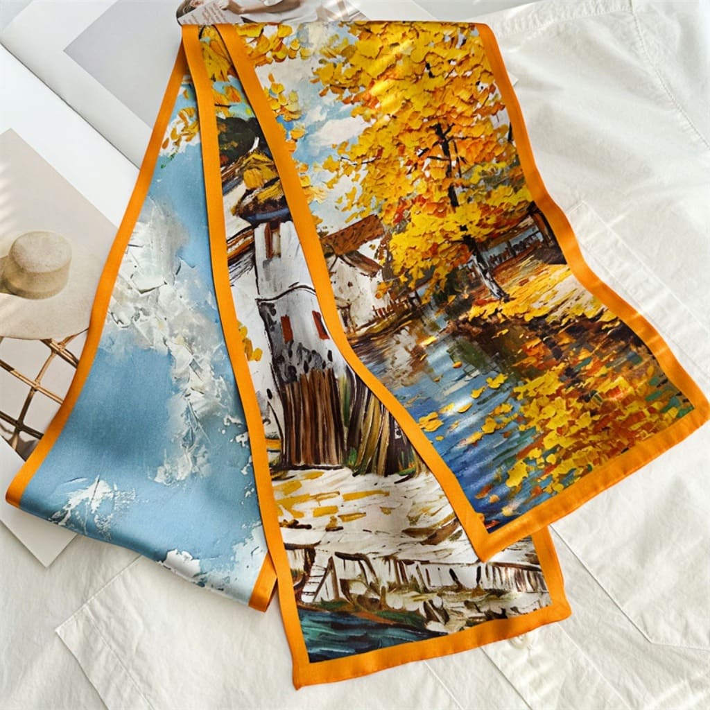 MaraSilk Pure Mulberry Silk Scarf - Ribbon Satin MS761 59" x 6" MS76101