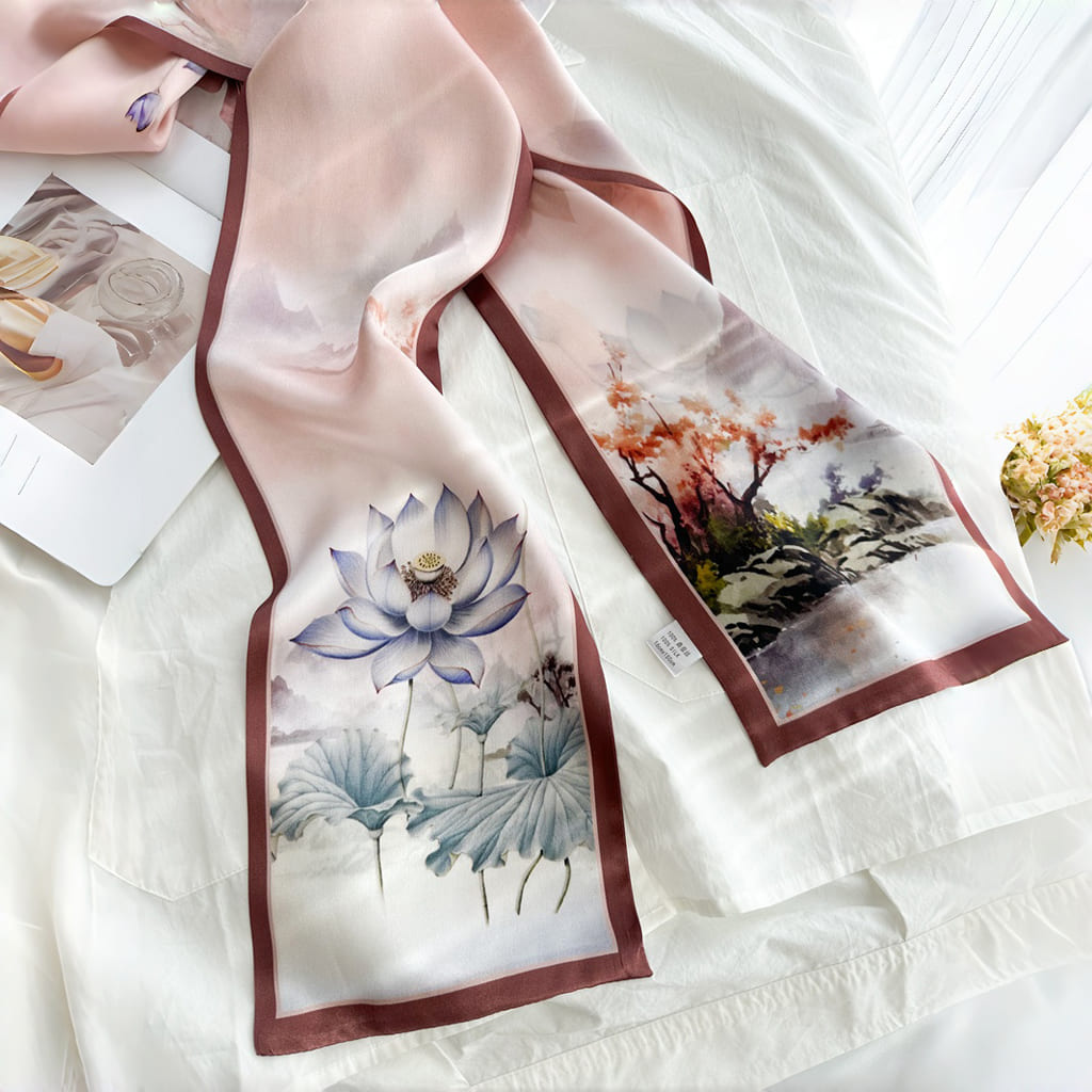 MaraSilk Pure Mulberry Silk Scarf - Ribbon Satin MS767