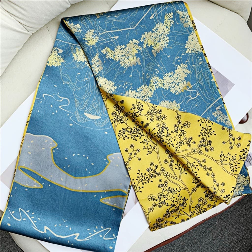 MaraSilk Pure Mulberry Silk Scarf - Ribbon Satin MS783