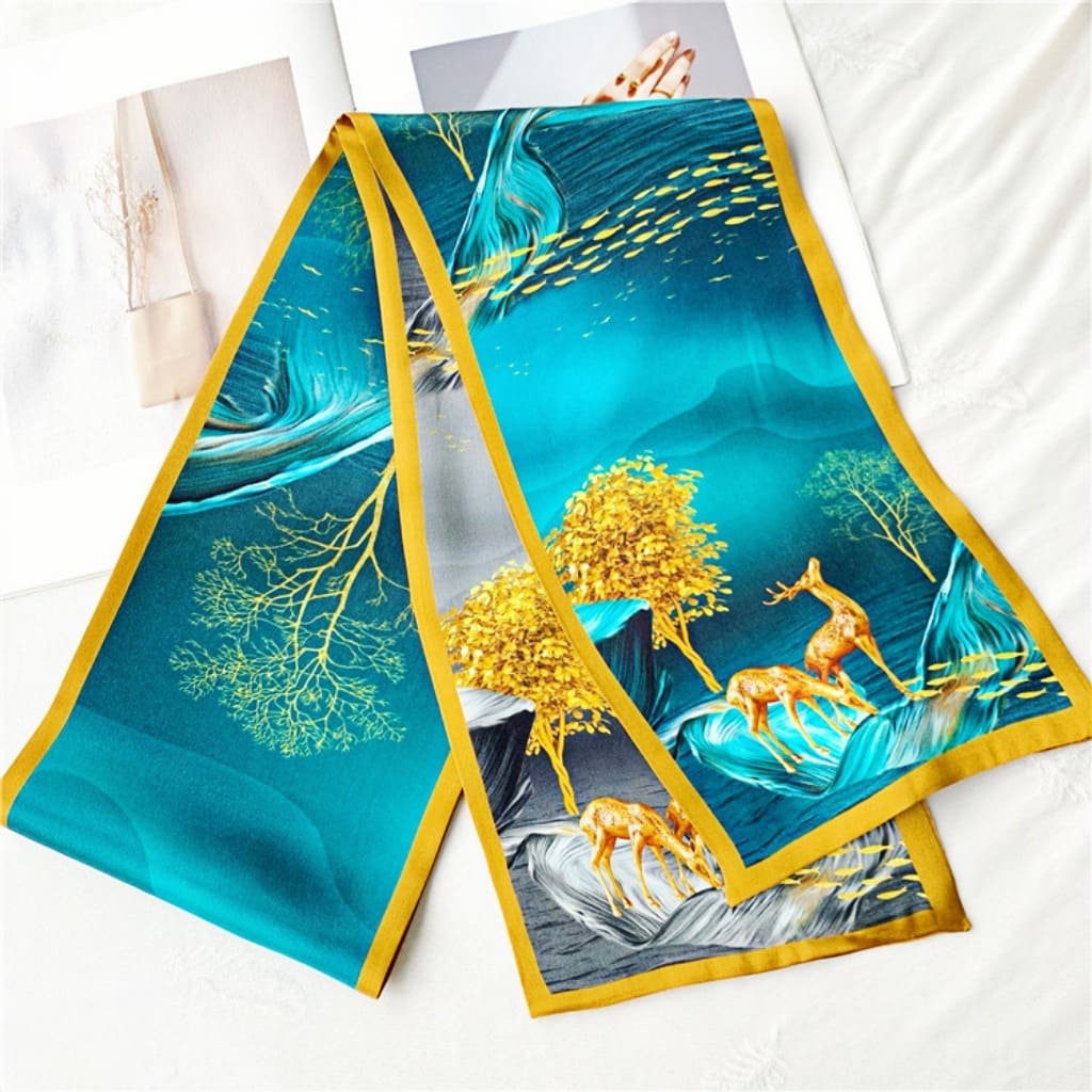 MaraSilk Pure Mulberry Silk Scarf - Ribbon Satin MS784