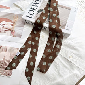 MaraSilk Pure Mulberry Silk Scarf - Skinny Chiffon MS805 71" x 1.6" MS80504