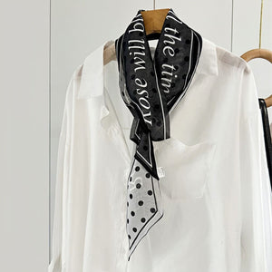 MaraSilk Pure Mulberry Silk Scarf - Skinny Chiffon MS806