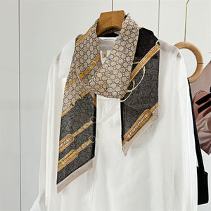 MaraSilk Pure Mulberry Silk Scarf - Skinny Chiffon MS806