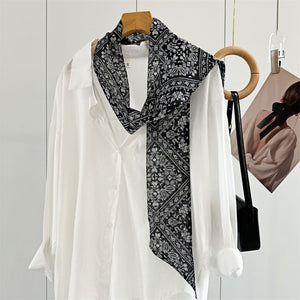 MaraSilk Pure Mulberry Silk Scarf - Skinny Chiffon MS806