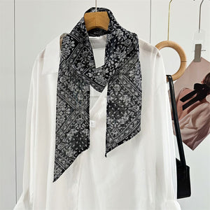 MaraSilk Pure Mulberry Silk Scarf - Skinny Chiffon MS806