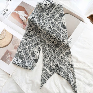 MaraSilk Pure Mulberry Silk Scarf - Skinny Chiffon MS806