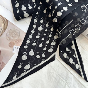 MaraSilk Pure Mulberry Silk Scarf - Skinny Chiffon MS806