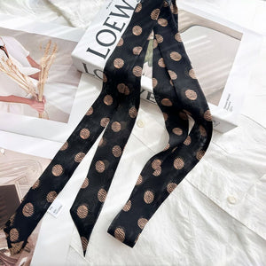 MaraSilk Pure Mulberry Silk Scarf - Skinny Chiffon MS807 71" x 1.6" MS80701