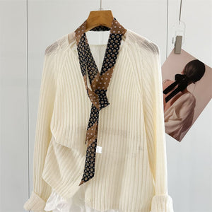 MaraSilk Pure Mulberry Silk Scarf - Skinny Chiffon MS998