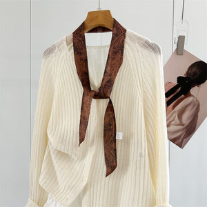 MaraSilk Pure Mulberry Silk Scarf - Skinny Chiffon MS999