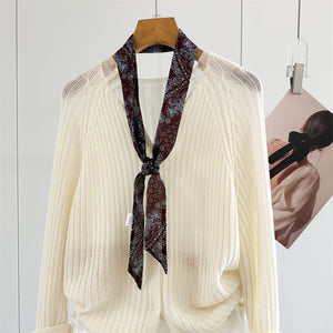 MaraSilk Pure Mulberry Silk Scarf - Skinny Chiffon MS999