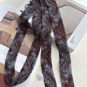 MaraSilk Pure Mulberry Silk Scarf - Skinny Chiffon MS999 71" x 1.6" MS99903