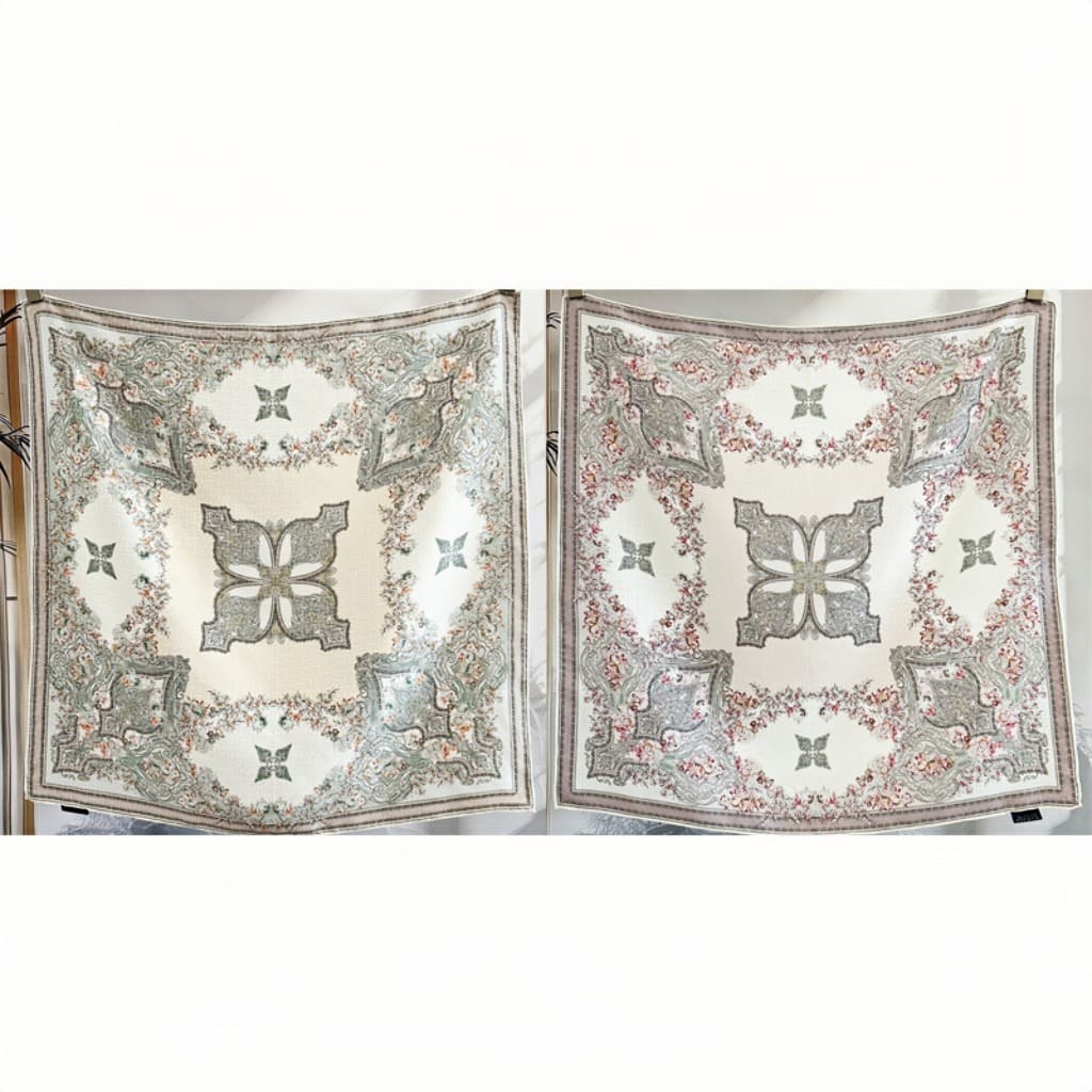 MaraSilk Pure Mulberry Silk Scarf - Square Brocade MS275 25" x 25" MS27501