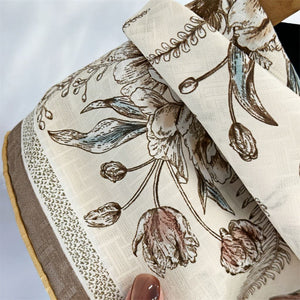 MaraSilk Pure Mulberry Silk Scarf - Square Brocade MS275