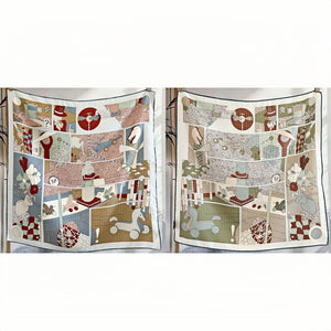 MaraSilk Pure Mulberry Silk Scarf - Square Brocade MS275 25" x 25" MS27503