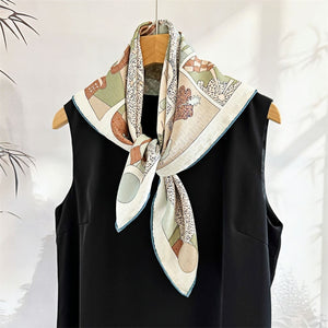 MaraSilk Pure Mulberry Silk Scarf - Square Brocade MS275