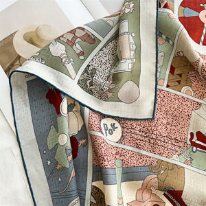 MaraSilk Pure Mulberry Silk Scarf - Square Brocade MS275