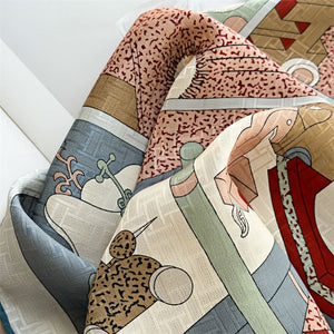 MaraSilk Pure Mulberry Silk Scarf - Square Brocade MS275