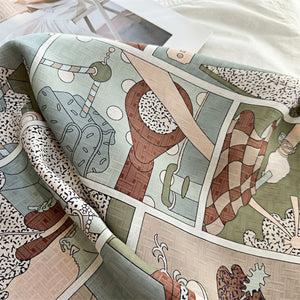 MaraSilk Pure Mulberry Silk Scarf - Square Brocade MS275