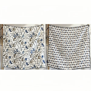 MaraSilk Pure Mulberry Silk Scarf - Square Brocade MS275 25" x 25" MS27504