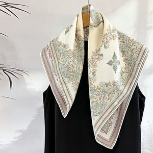 MaraSilk Pure Mulberry Silk Scarf - Square Brocade MS275