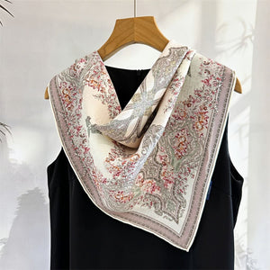 MaraSilk Pure Mulberry Silk Scarf - Square Brocade MS275