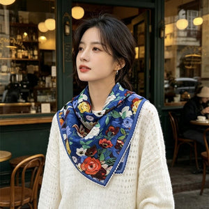 MaraSilk Pure Mulberry Silk Scarf - Square Crepe de Chine MS1014