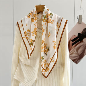 MaraSilk Pure Mulberry Silk Scarf - Square Crepe de Chine MS961