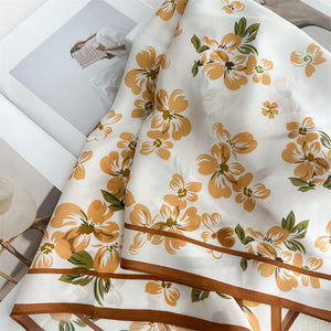 MaraSilk Pure Mulberry Silk Scarf - Square Crepe de Chine MS961