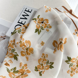 MaraSilk Pure Mulberry Silk Scarf - Square Crepe de Chine MS961