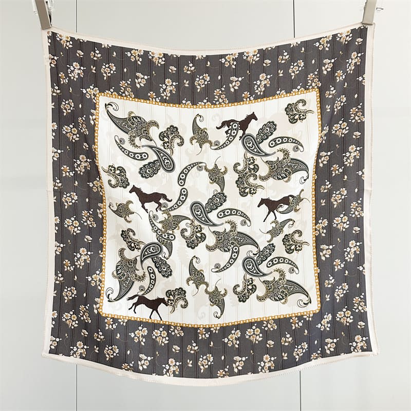 MaraSilk Pure Mulberry Silk Scarf - Square Crepe de Chine MS966