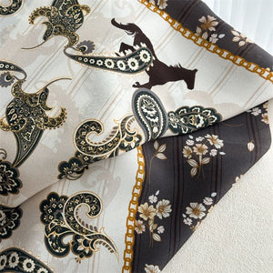 MaraSilk Pure Mulberry Silk Scarf - Square Crepe de Chine MS966