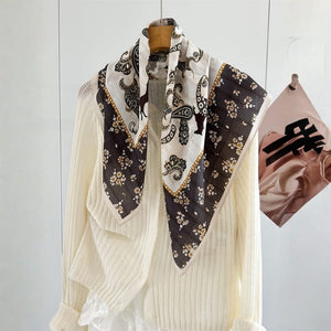 MaraSilk Pure Mulberry Silk Scarf - Square Crepe de Chine MS966