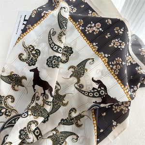 MaraSilk Pure Mulberry Silk Scarf - Square Crepe de Chine MS966