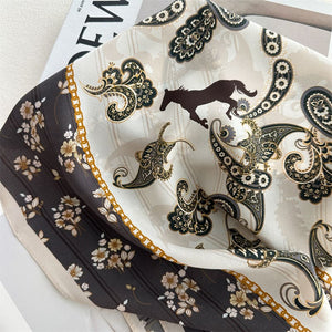 MaraSilk Pure Mulberry Silk Scarf - Square Crepe de Chine MS966