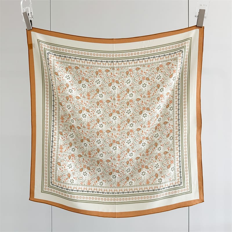 MaraSilk Pure Mulberry Silk Scarf - Square Crepe de Chine MS967