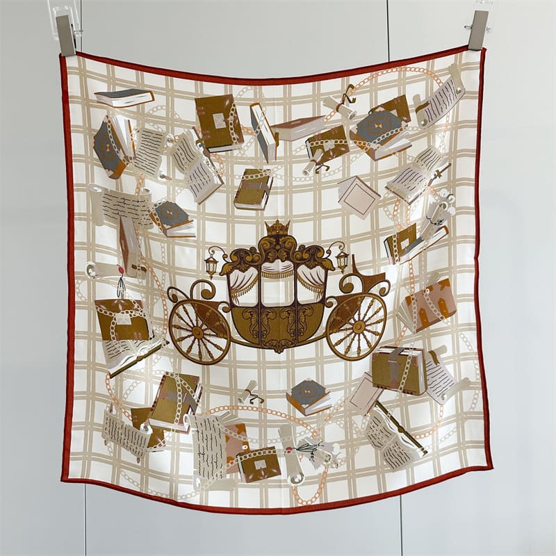 MaraSilk Pure Mulberry Silk Scarf - Square Crepe de Chine MS974