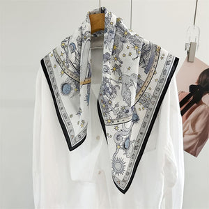 MaraSilk Pure Mulberry Silk Scarf - Square Crepe de Chine MS975