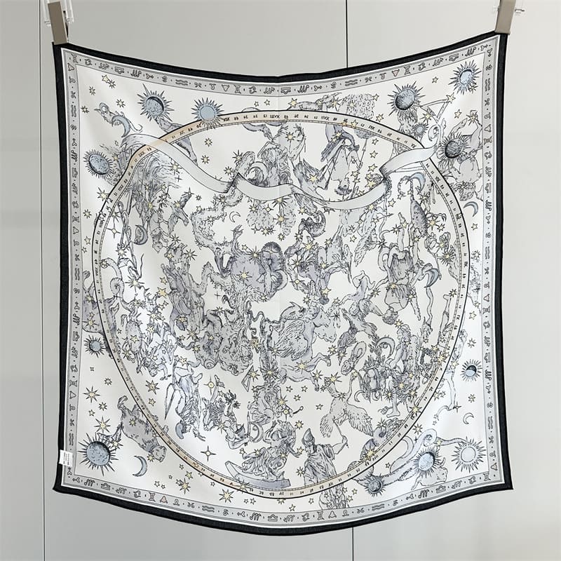 MaraSilk Pure Mulberry Silk Scarf - Square Crepe de Chine MS975