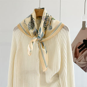 MaraSilk Pure Mulberry Silk Scarf - Square Crepe de Chine MS976 25" x 25" MS97601